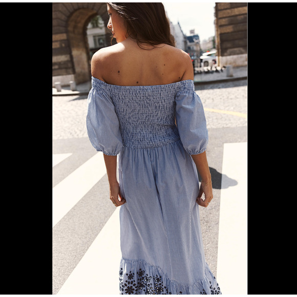 ZARA Balloon Sleeve Long Dress NWT - Picture 11 of 15